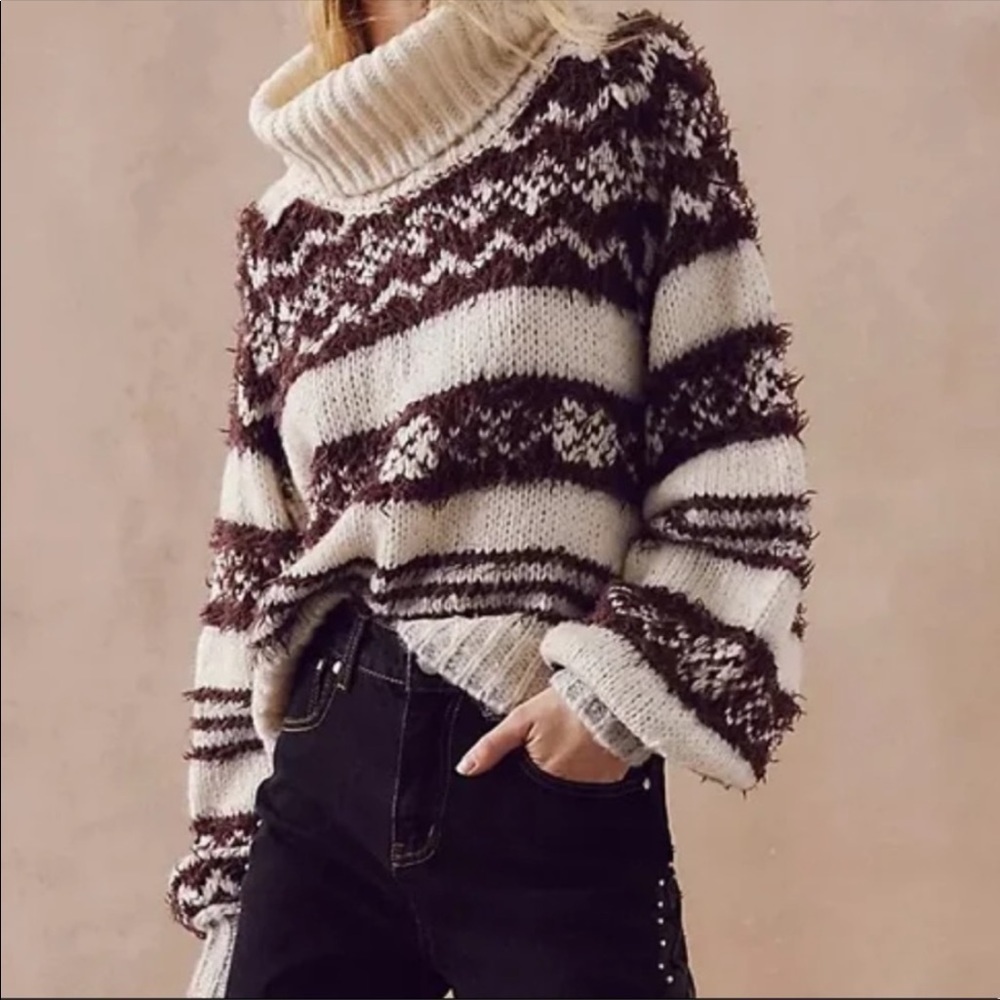 Free People Check Me Out Turtleneck Sweater NWT
